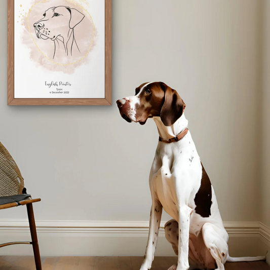 Personliga hundposters som gör ditt hem både vackert och varmt